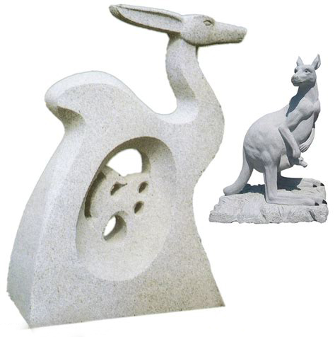 创意抽象动物石雕摆件图片