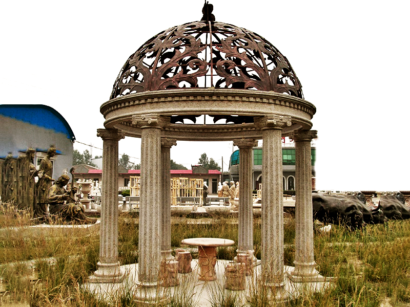 罗马柱石凉亭图片