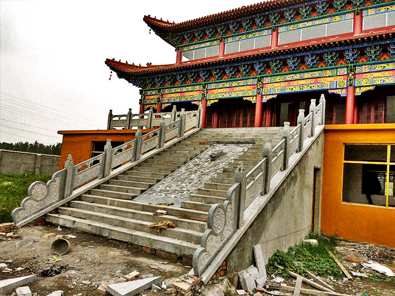 寺庙台阶青石护栏图片