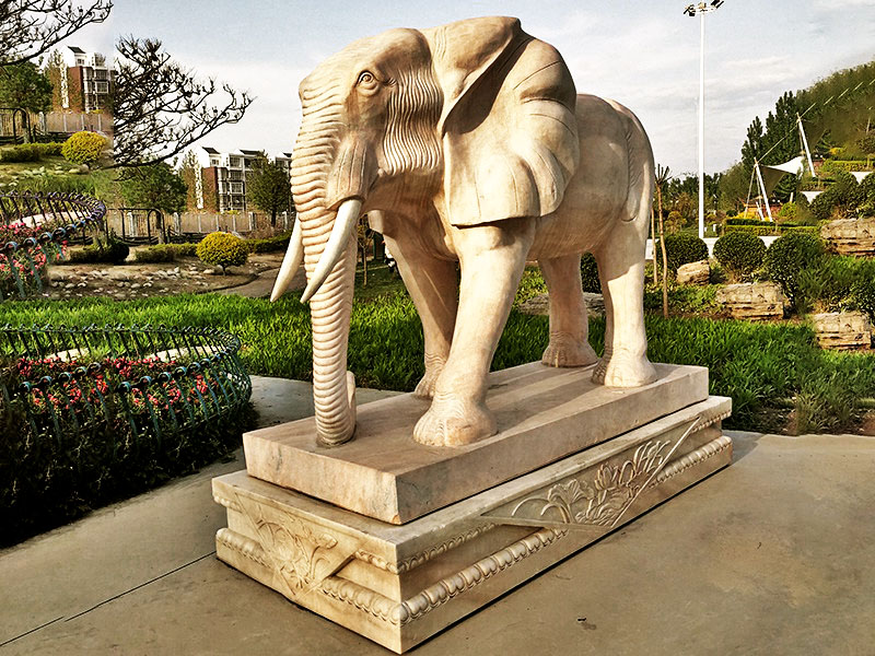 酒店石雕大象图片