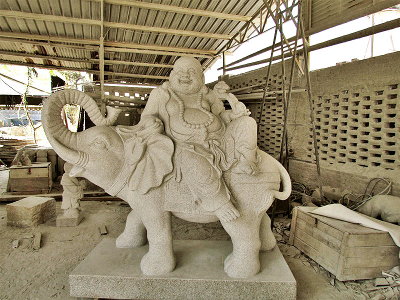 佛教石雕大象图片